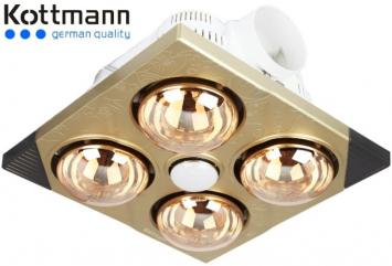 Sử dụng đèn sưởi Kottmann 4 bóng âm trần có tốt không?